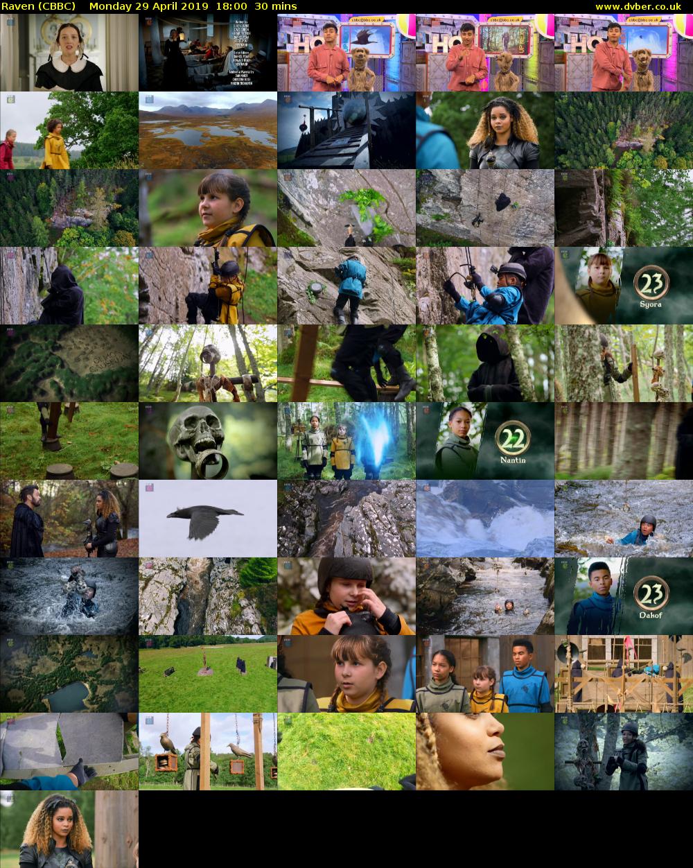 Raven (CBBC) Monday 29 April 2019 18:00 - 18:30