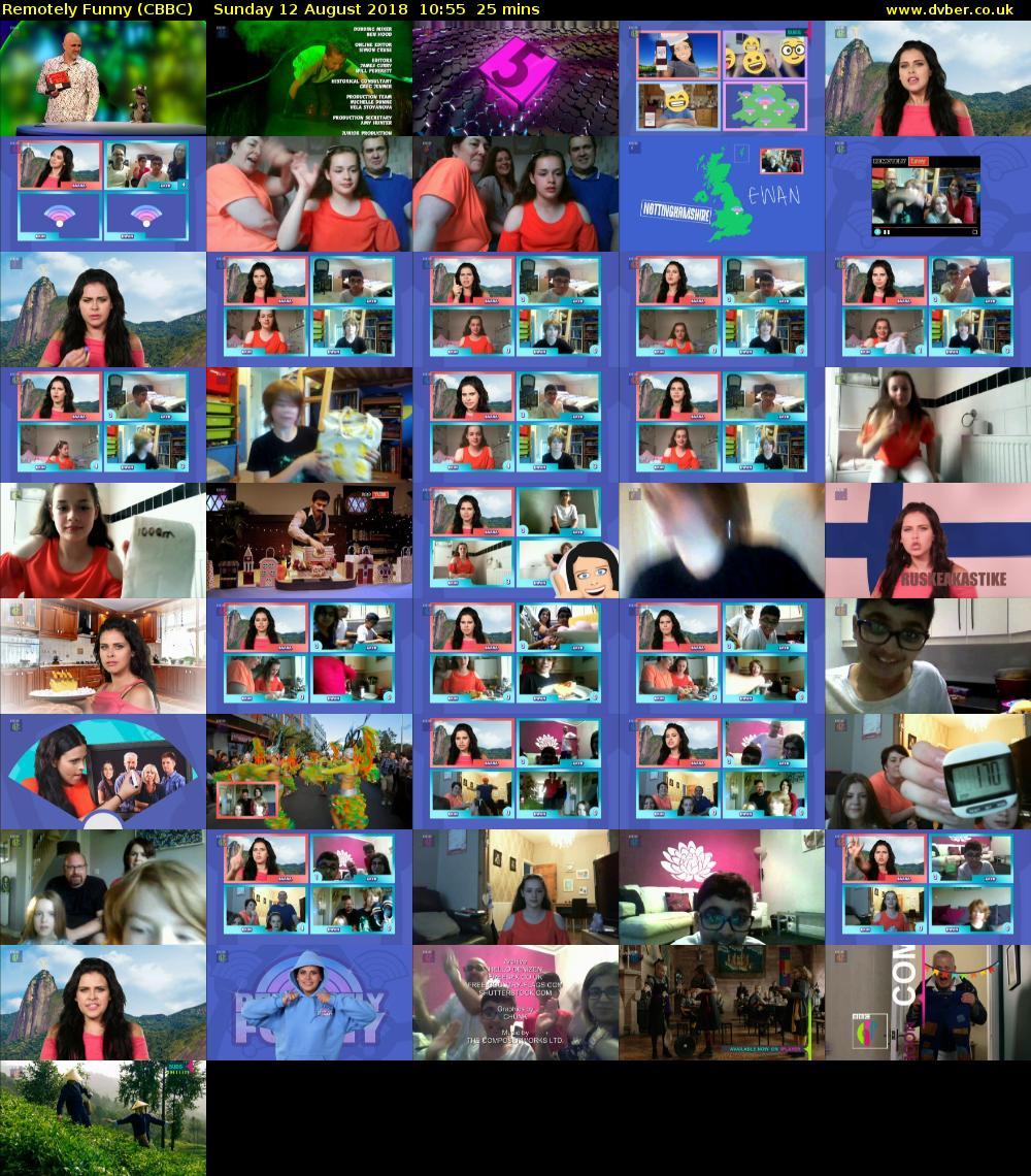 Remotely Funny (CBBC) Sunday 12 August 2018 10:55 - 11:20