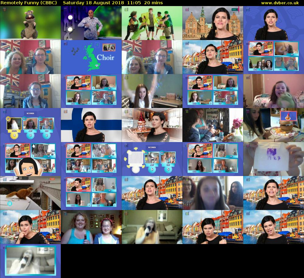Remotely Funny (CBBC) Saturday 18 August 2018 11:05 - 11:25