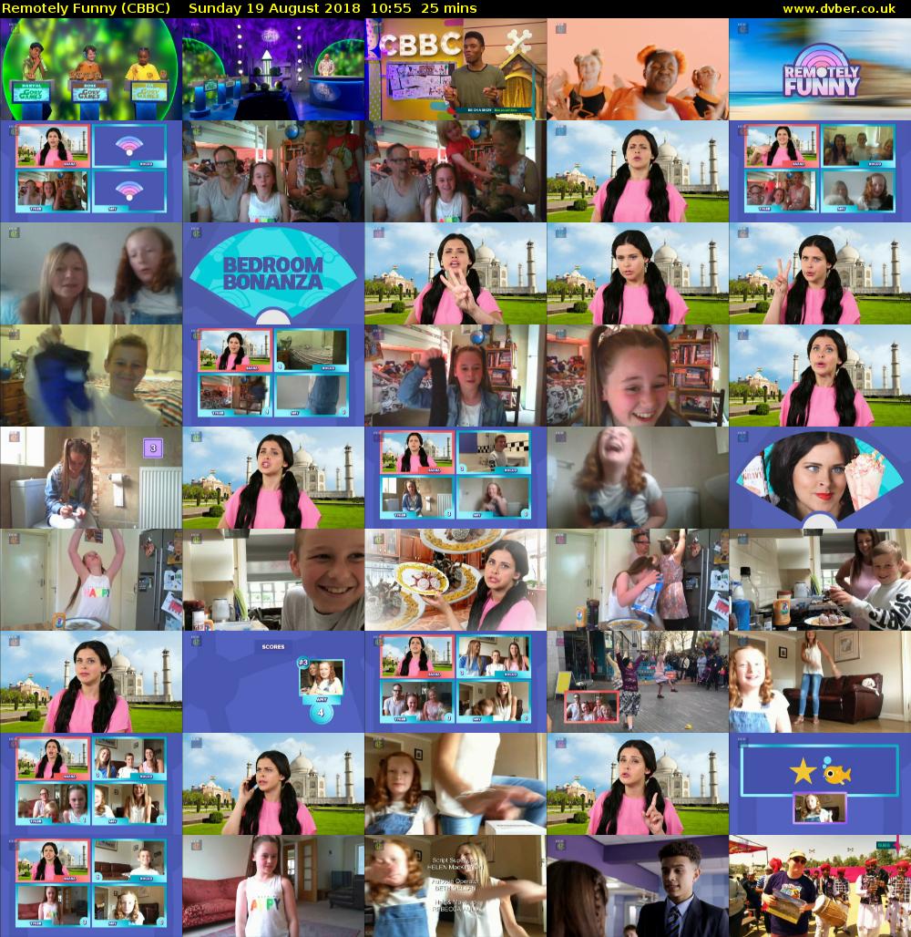 Remotely Funny (CBBC) Sunday 19 August 2018 10:55 - 11:20