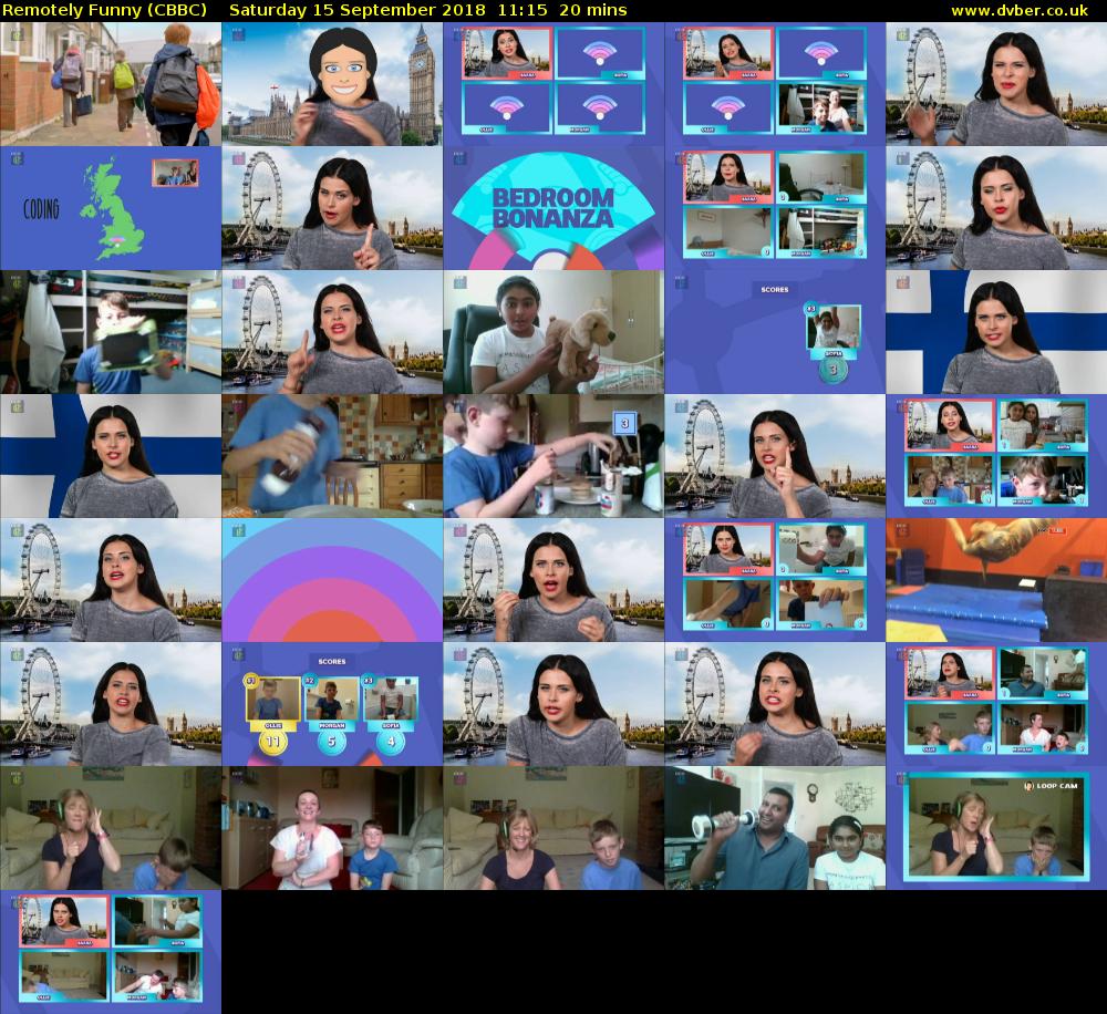 Remotely Funny (CBBC) Saturday 15 September 2018 11:15 - 11:35