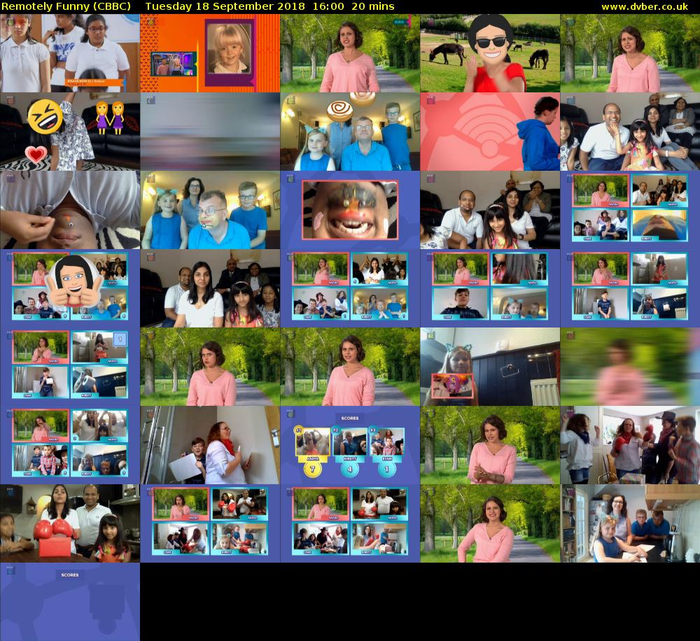 Remotely Funny (CBBC) Tuesday 18 September 2018 16:00 - 16:20