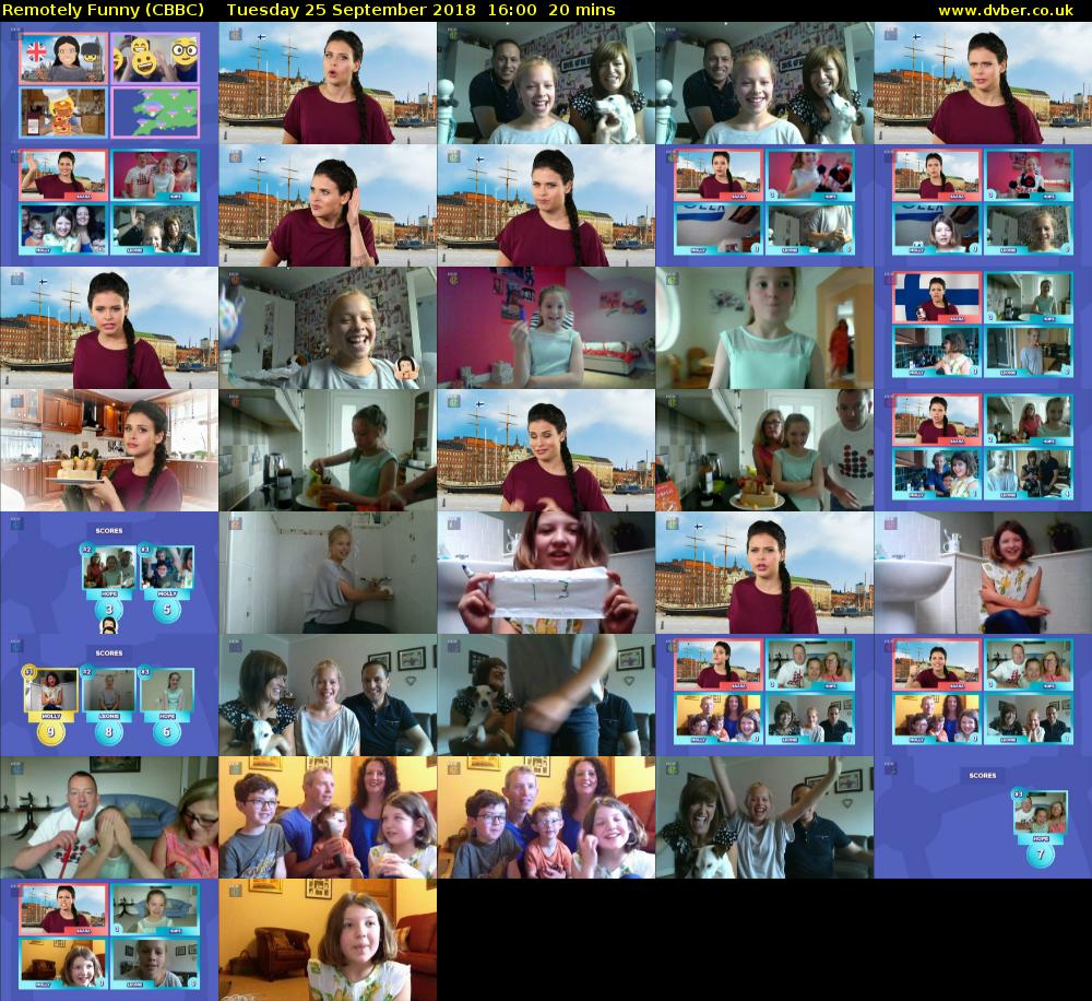 Remotely Funny (CBBC) Tuesday 25 September 2018 16:00 - 16:20