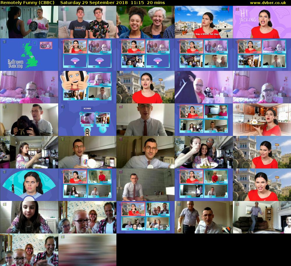 Remotely Funny (CBBC) Saturday 29 September 2018 11:15 - 11:35