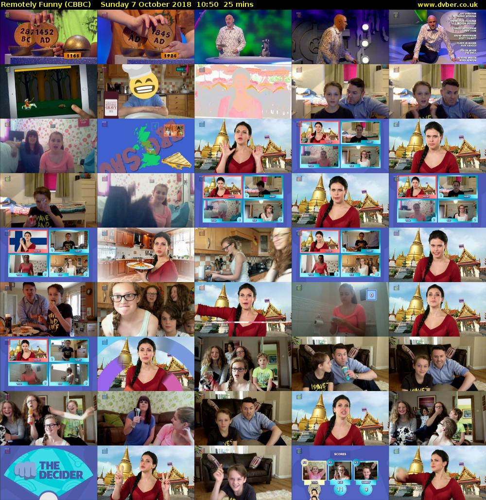 Remotely Funny (CBBC) Sunday 7 October 2018 10:50 - 11:15