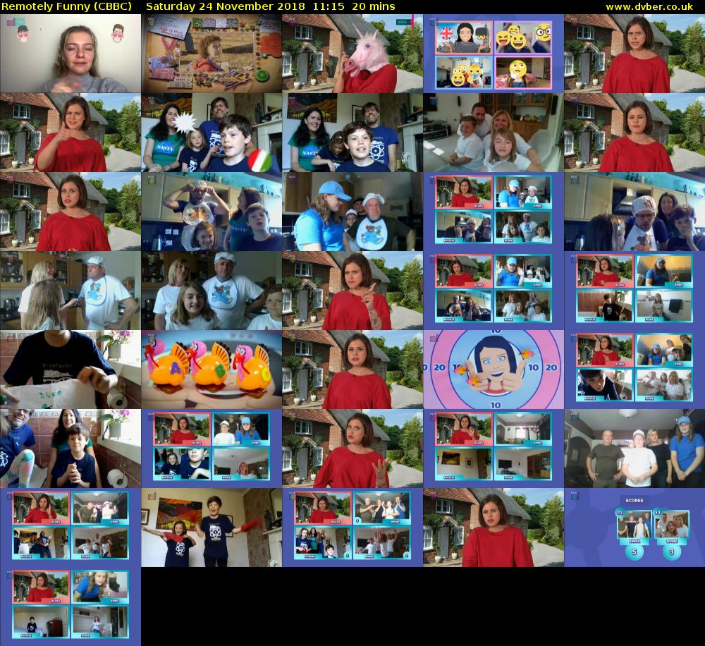 Remotely Funny (CBBC) Saturday 24 November 2018 11:15 - 11:35