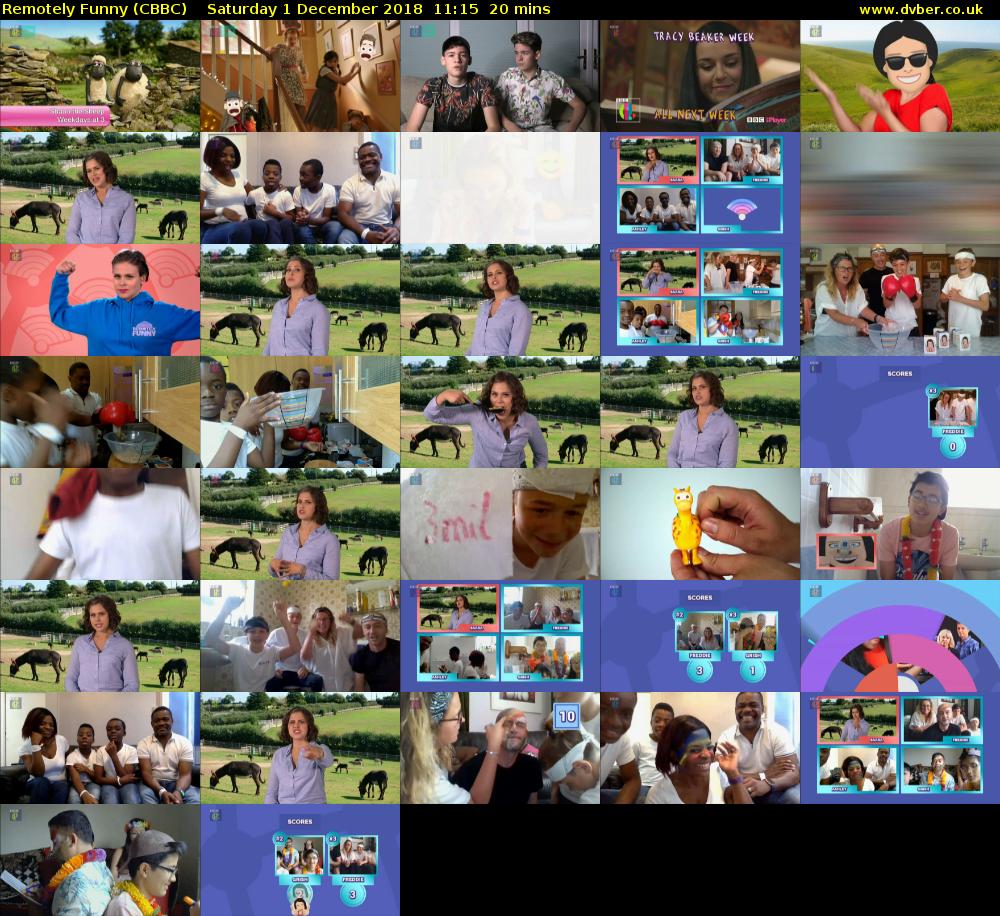 Remotely Funny (CBBC) Saturday 1 December 2018 11:15 - 11:35