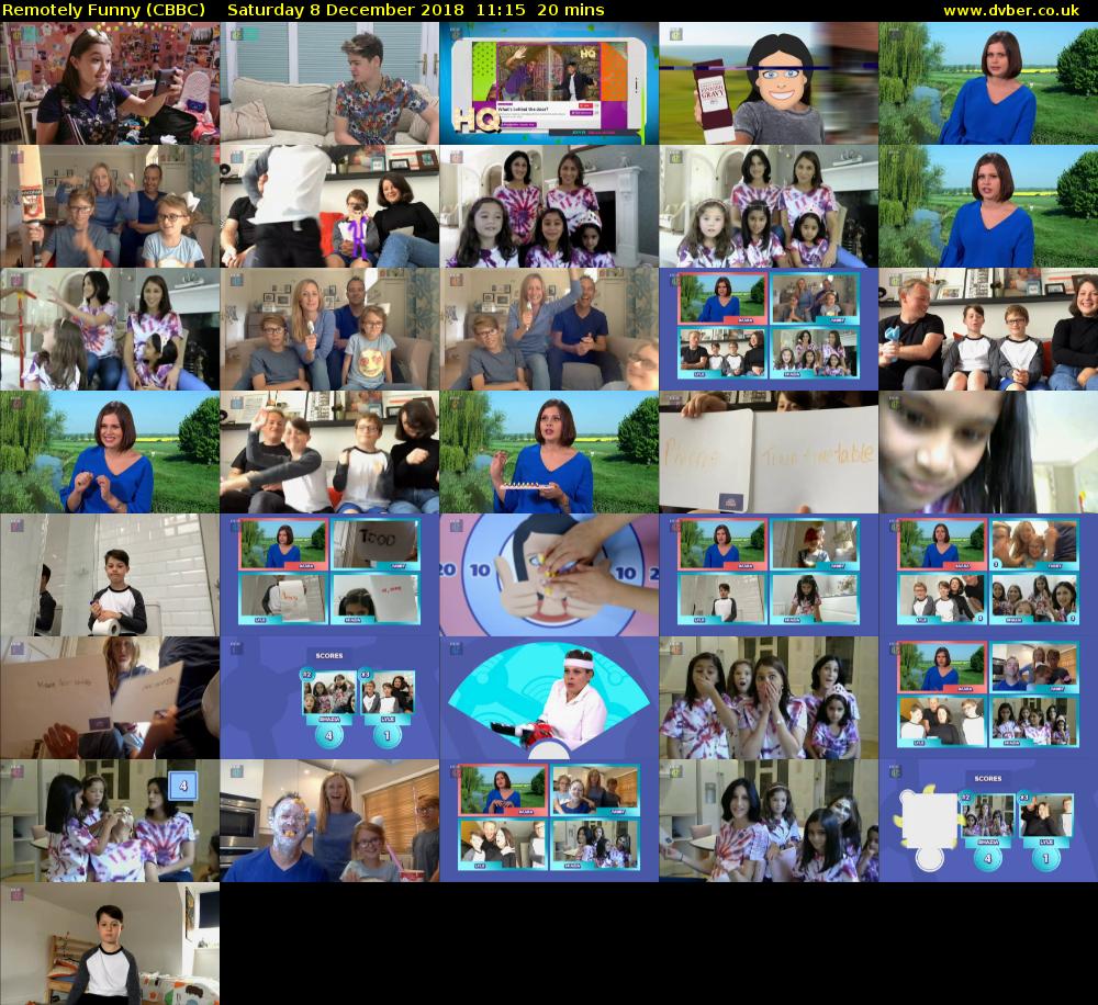 Remotely Funny (CBBC) Saturday 8 December 2018 11:15 - 11:35