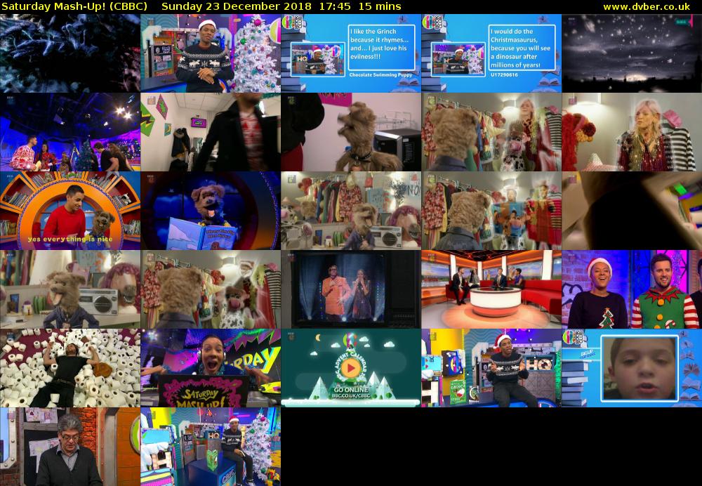 Saturday Mash-Up! (CBBC) Sunday 23 December 2018 17:45 - 18:00