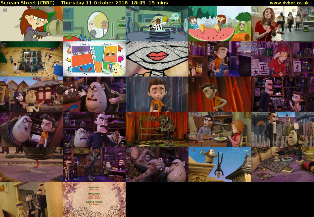 Scream Street (CBBC) Thursday 11 October 2018 18:45 - 19:00