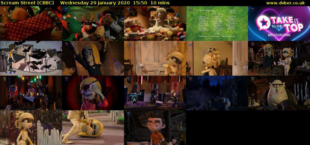 Scream Street (CBBC) Wednesday 29 January 2020 15:50 - 16:00