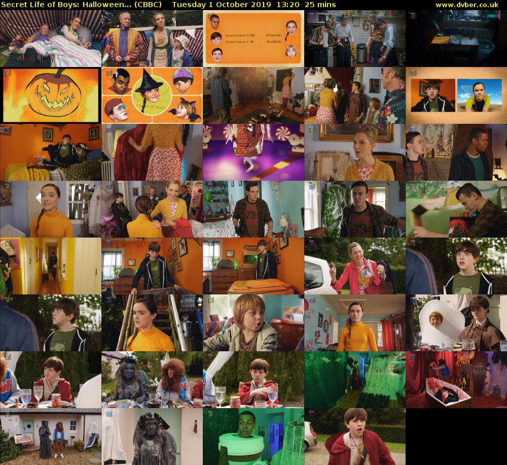Secret Life of Boys: Halloween... (CBBC) Tuesday 1 October 2019 13:20 - 13:45