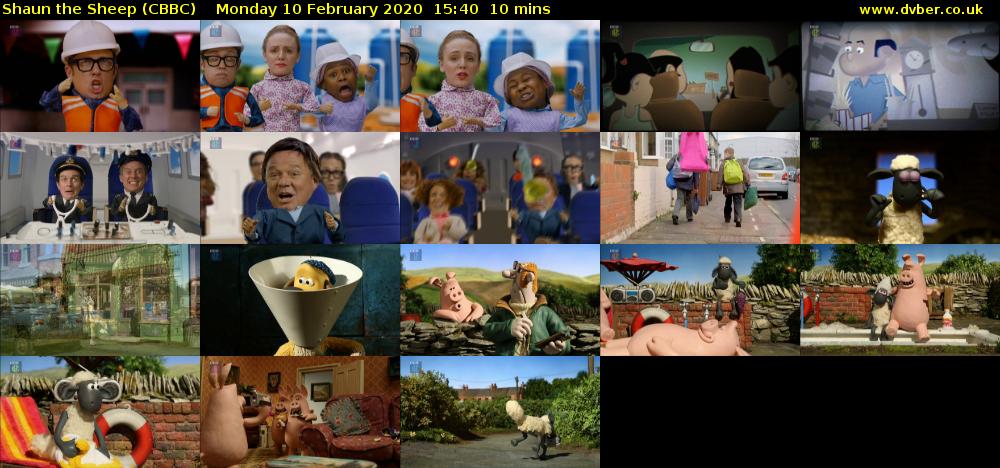 Shaun the Sheep (CBBC) Monday 10 February 2020 15:40 - 15:50