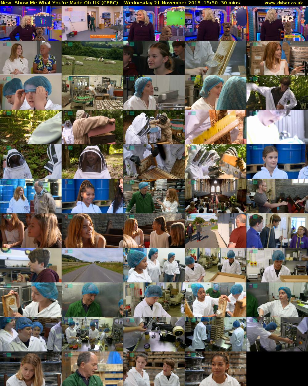 Show Me What You're Made Of: UK (CBBC) Wednesday 21 November 2018 15:50 - 16:20