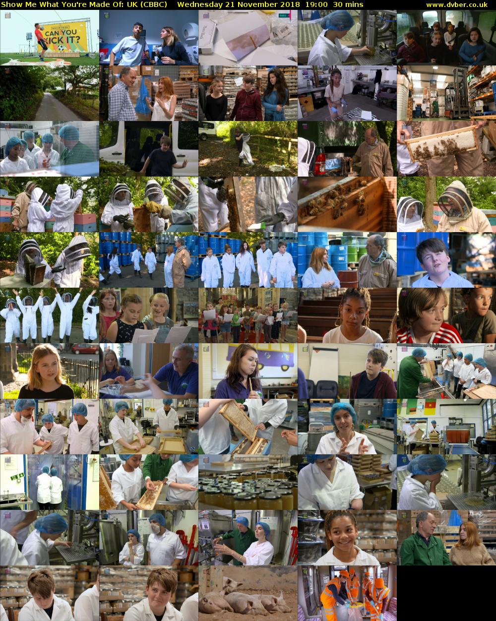 Show Me What You're Made Of: UK (CBBC) Wednesday 21 November 2018 19:00 - 19:30