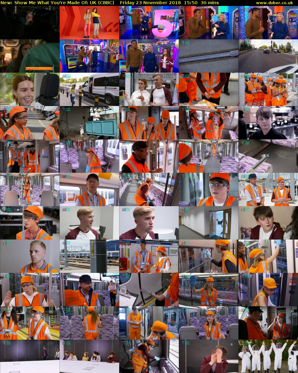 Show Me What You're Made Of: UK (CBBC) Friday 23 November 2018 15:50 - 16:20