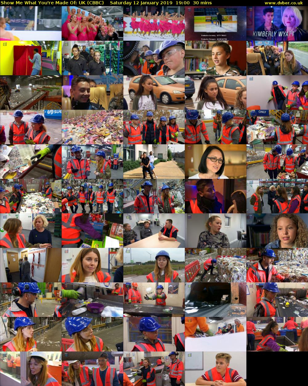 Show Me What You're Made Of: UK (CBBC) Saturday 12 January 2019 19:00 - 19:30