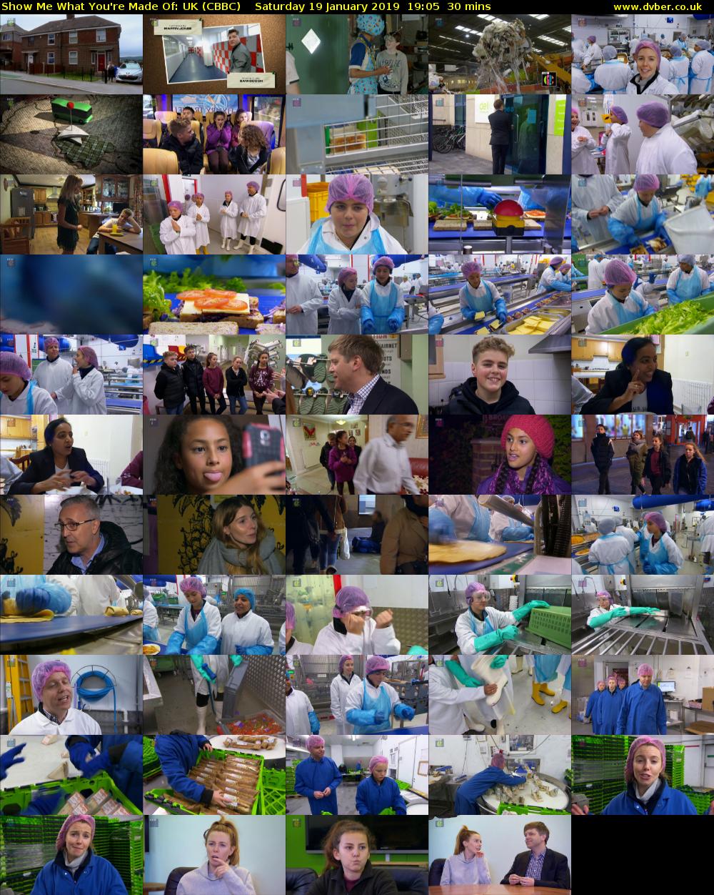 Show Me What You're Made Of: UK (CBBC) Saturday 19 January 2019 19:05 - 19:35