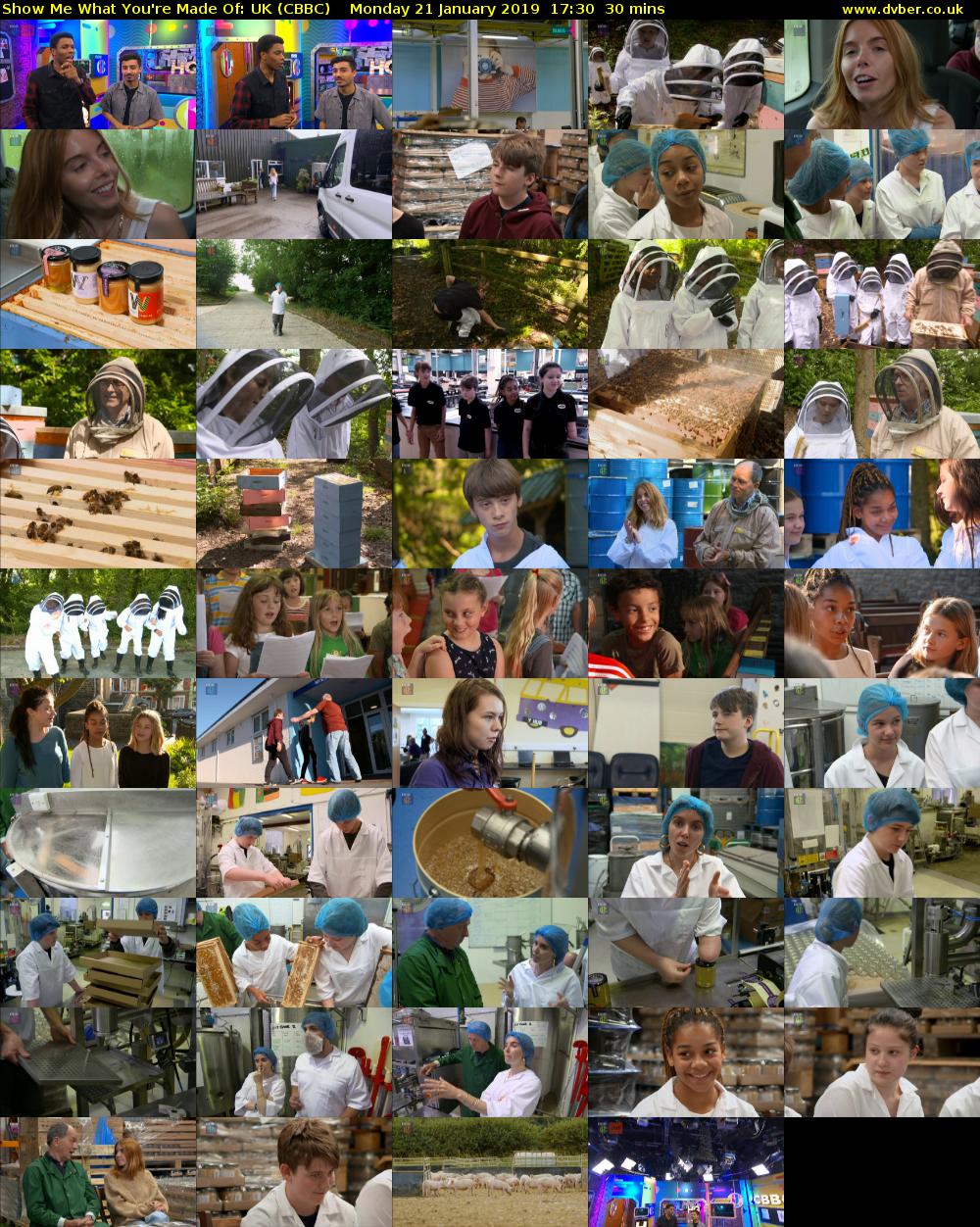 Show Me What You're Made Of: UK (CBBC) Monday 21 January 2019 17:30 - 18:00