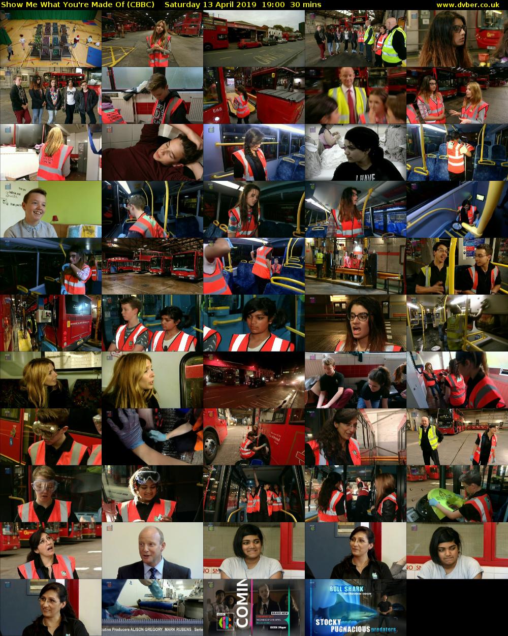 Show Me What You're Made Of (CBBC) Saturday 13 April 2019 19:00 - 19:30