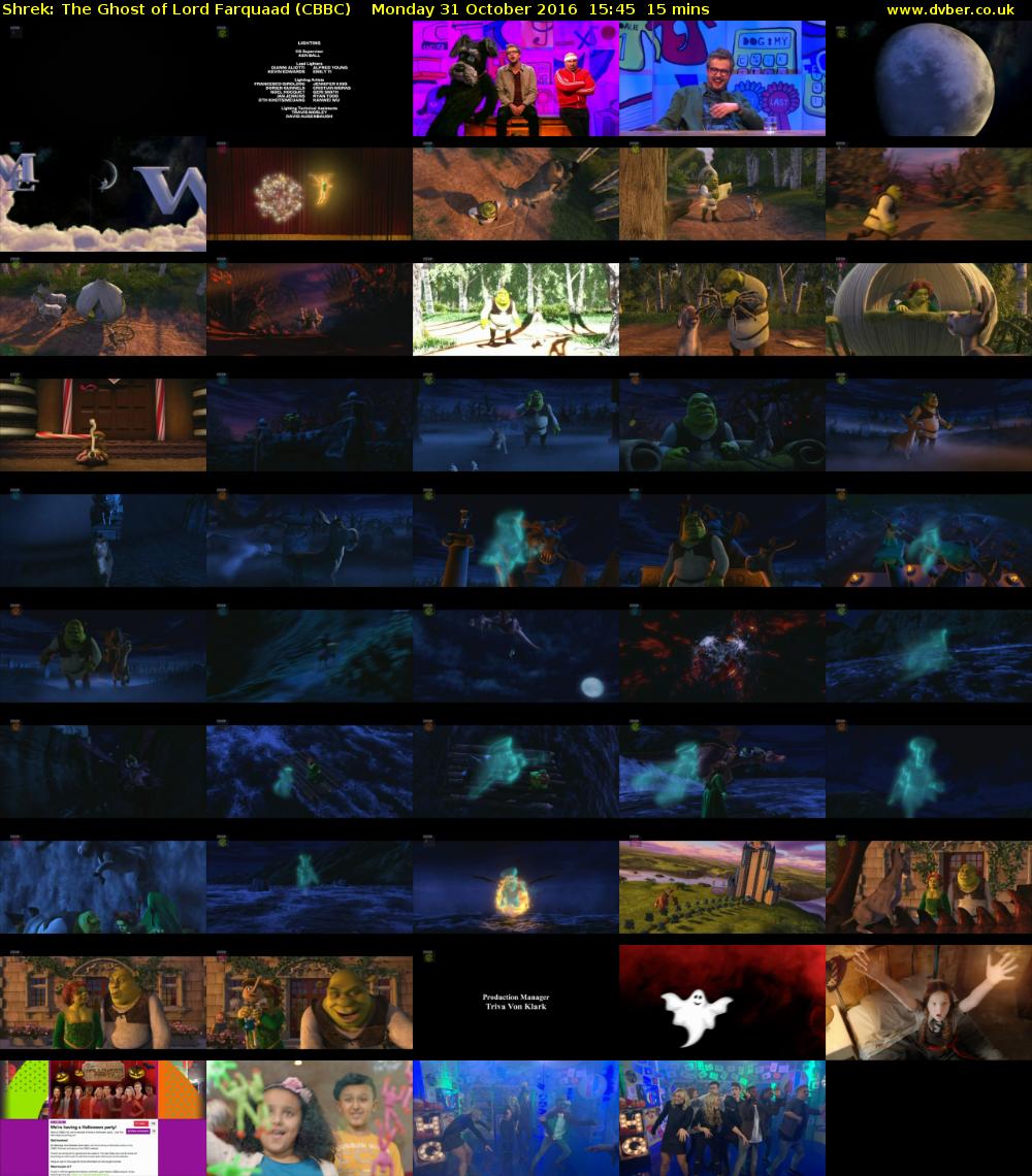 Shrek: The Ghost of Lord Farquaad (CBBC) Monday 31 October 2016 15:45 - 16:00