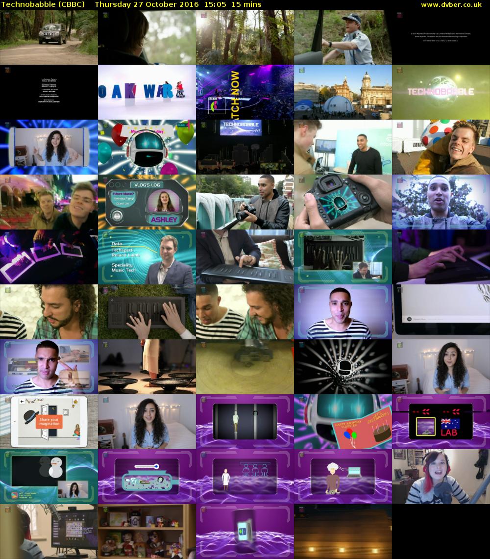Technobabble (CBBC) Thursday 27 October 2016 15:05 - 15:20