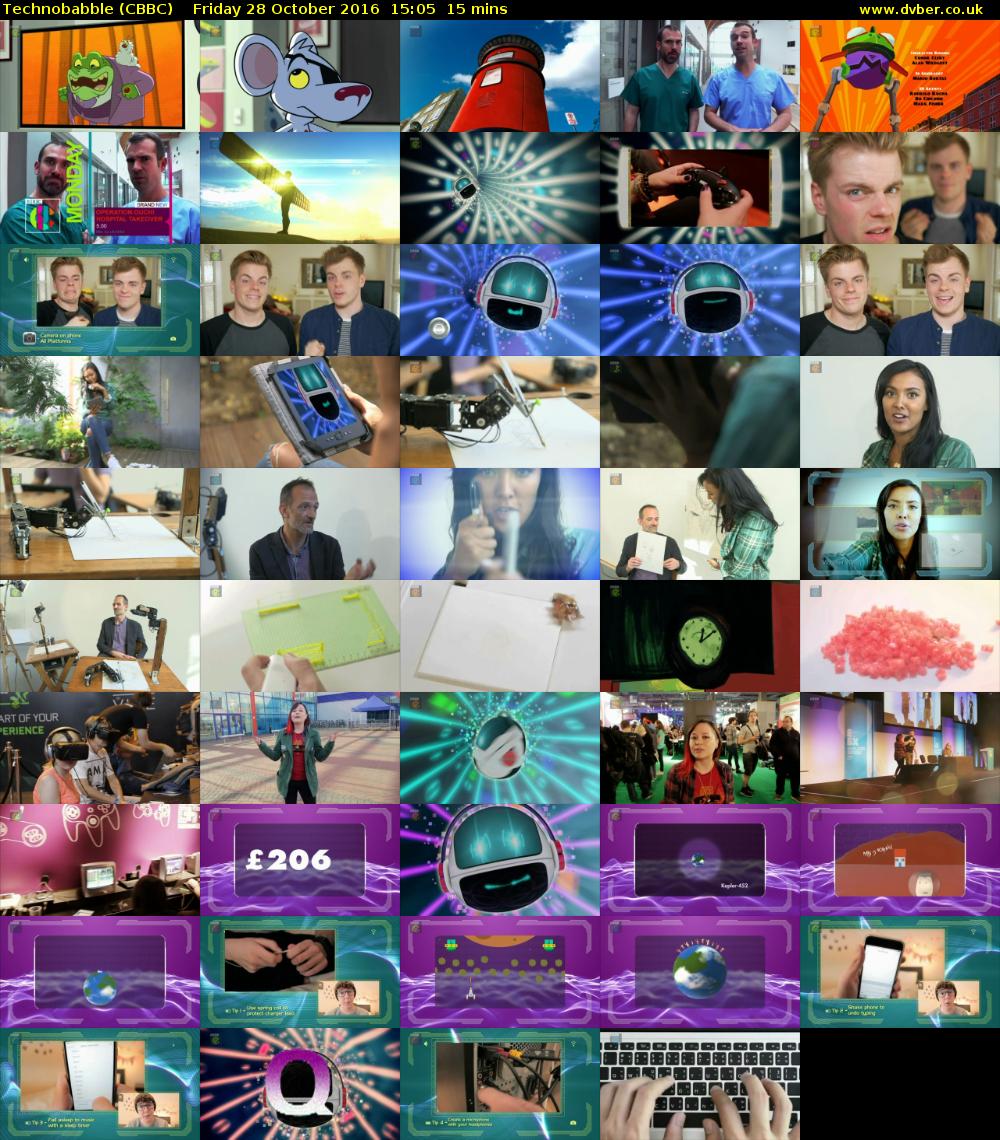 Technobabble (CBBC) Friday 28 October 2016 15:05 - 15:20