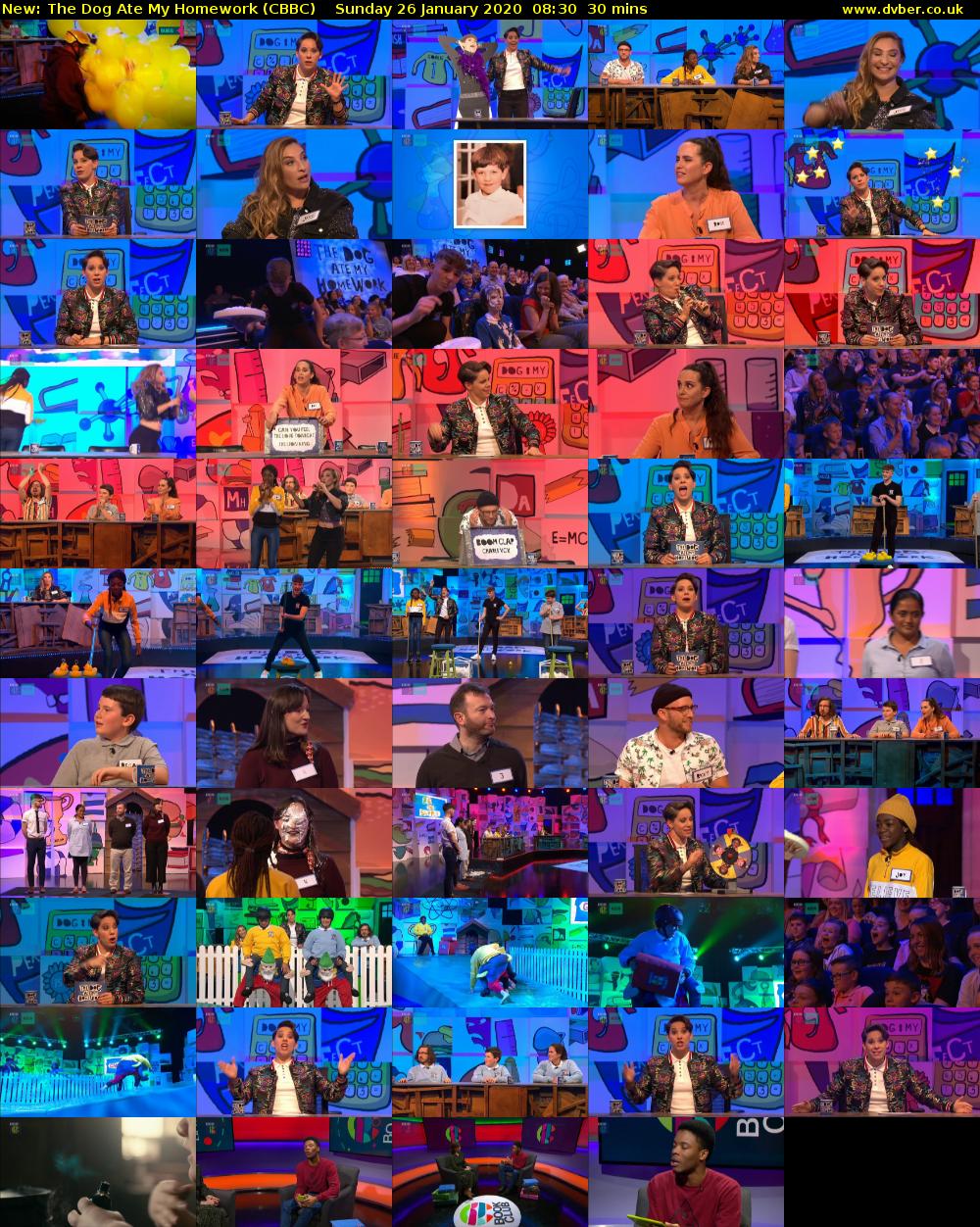 The Dog Ate My Homework (CBBC) Sunday 26 January 2020 08:30 - 09:00