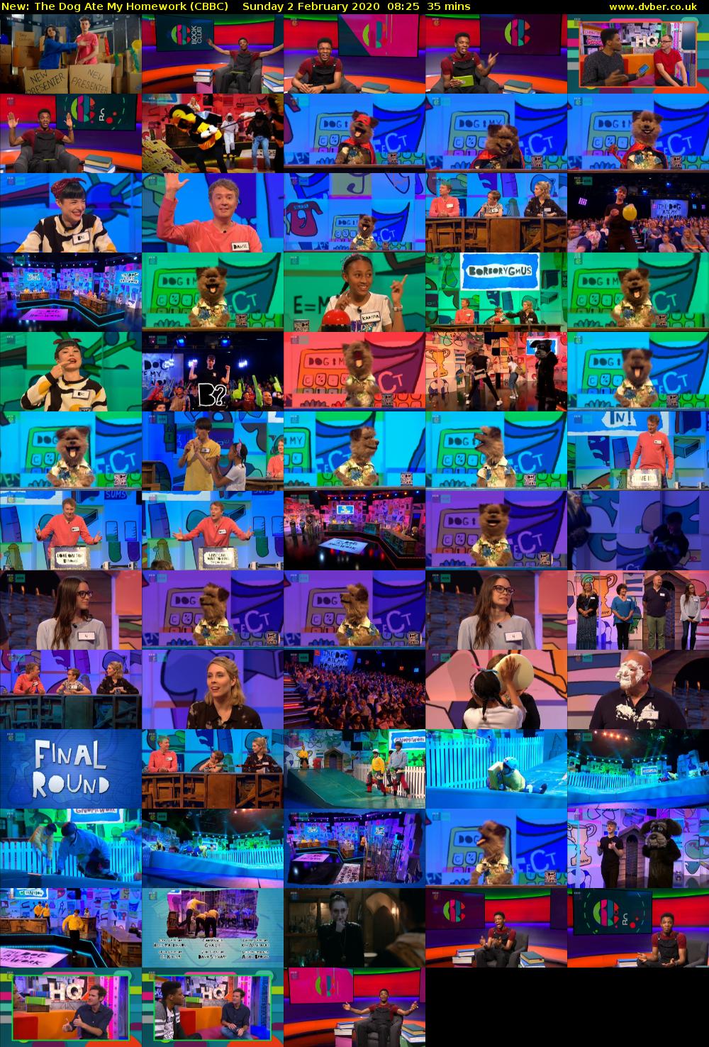 The Dog Ate My Homework (CBBC) Sunday 2 February 2020 08:25 - 09:00