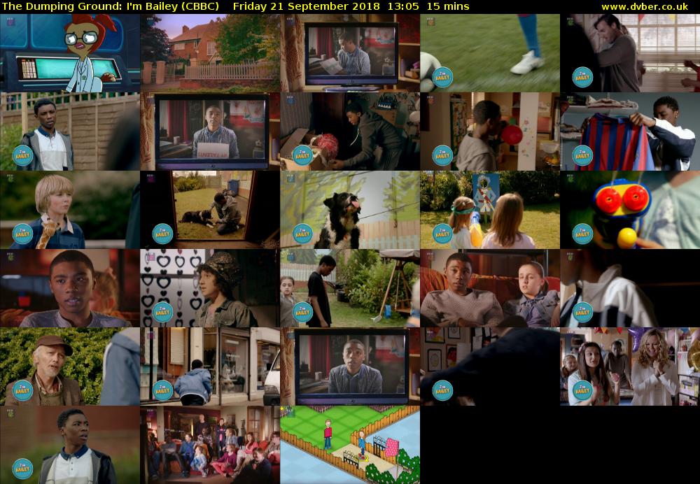 The Dumping Ground: I'm Bailey (CBBC) Friday 21 September 2018 13:05 - 13:20