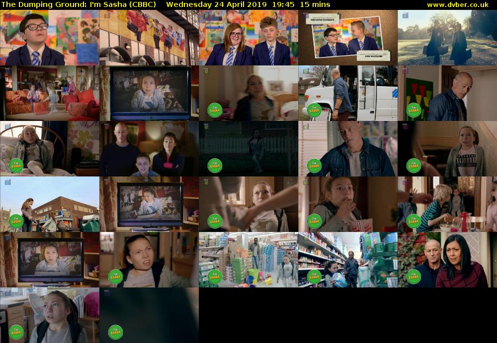 The Dumping Ground: I'm Sasha (CBBC) Wednesday 24 April 2019 19:45 - 20:00