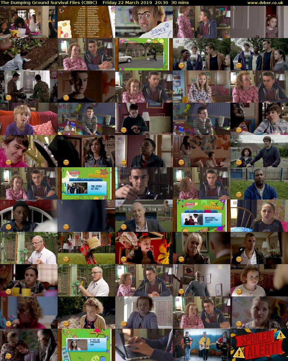 The Dumping Ground Survival Files (CBBC) Friday 22 March 2019 20:30 - 21:00