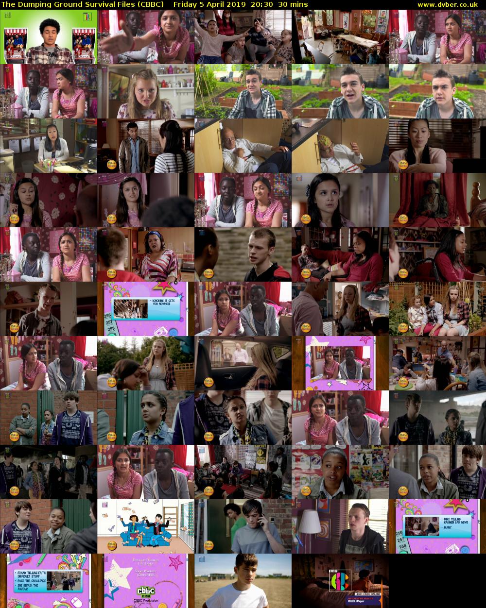 The Dumping Ground Survival Files (CBBC) Friday 5 April 2019 20:30 - 21:00