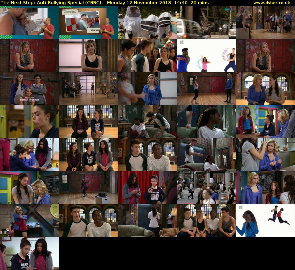 The Next Step: Anti-Bullying Special (CBBC) Monday 12 November 2018 14:40 - 15:00