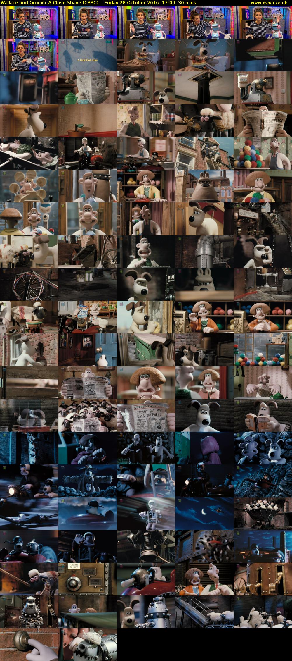 Wallace and Gromit: A Close Shave (CBBC) Friday 28 October 2016 17:00 - 17:30