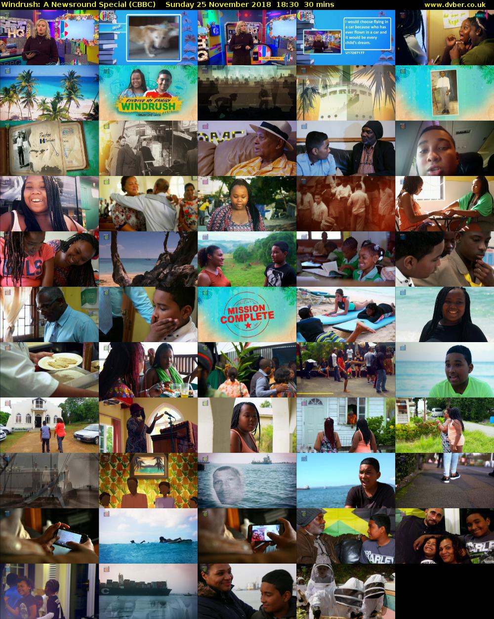Windrush: A Newsround Special (CBBC) Sunday 25 November 2018 18:30 - 19:00