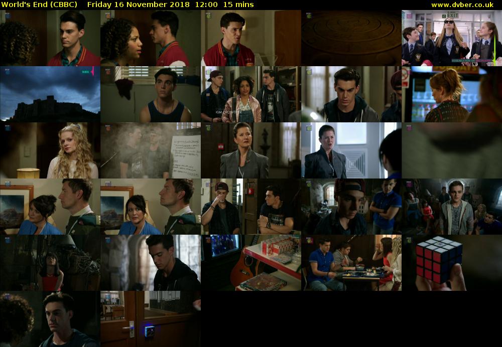 World's End (CBBC) Friday 16 November 2018 12:00 - 12:15
