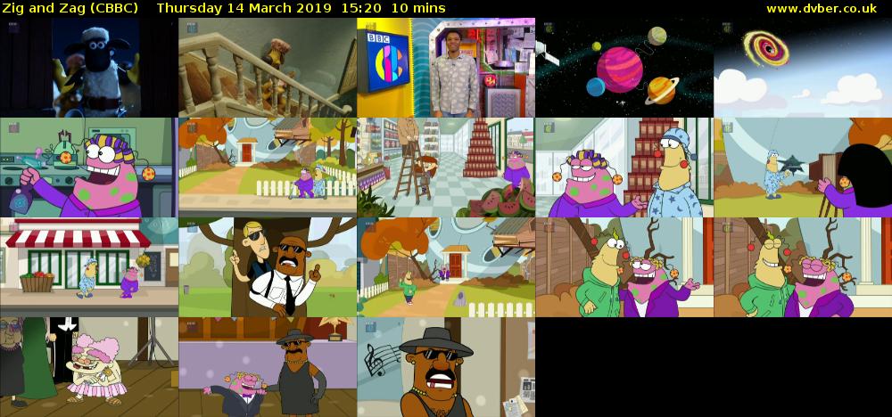Zig and Zag (CBBC) Thursday 14 March 2019 15:20 - 15:30