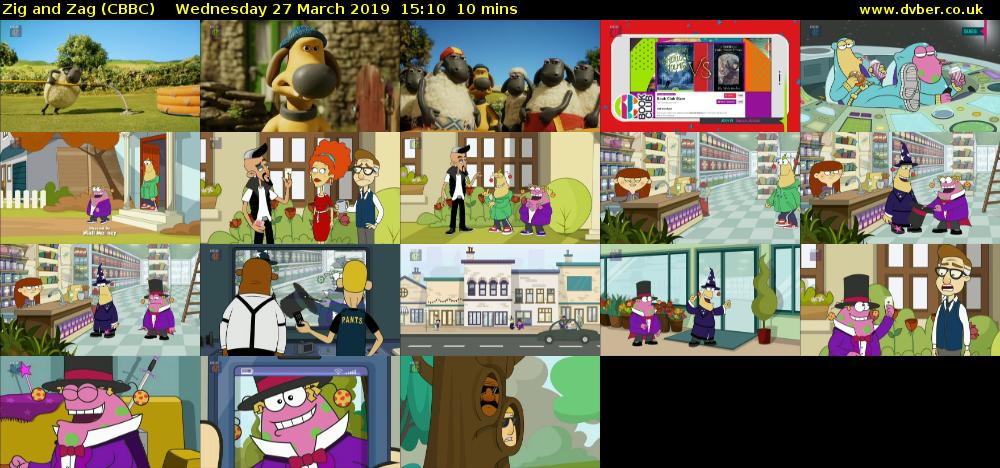 Zig and Zag (CBBC) Wednesday 27 March 2019 15:10 - 15:20