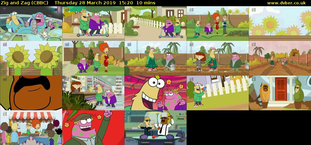 Zig and Zag (CBBC) Thursday 28 March 2019 15:20 - 15:30
