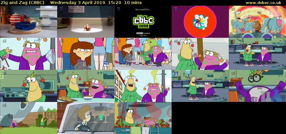 Zig and Zag (CBBC) Wednesday 3 April 2019 15:20 - 15:30