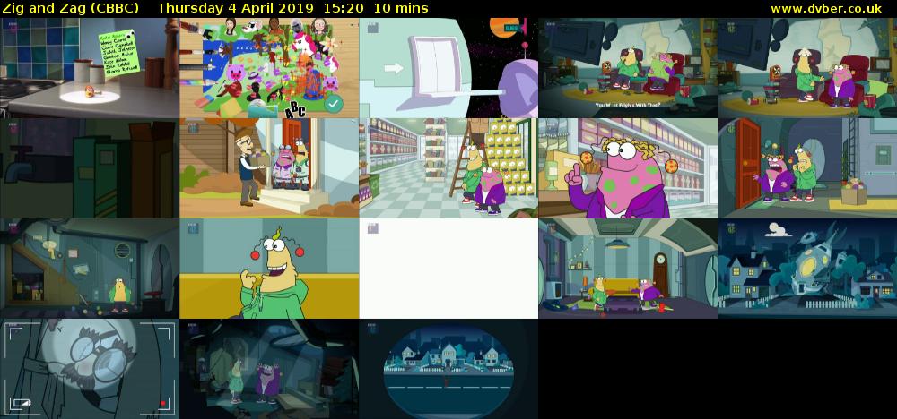 Zig and Zag (CBBC) Thursday 4 April 2019 15:20 - 15:30