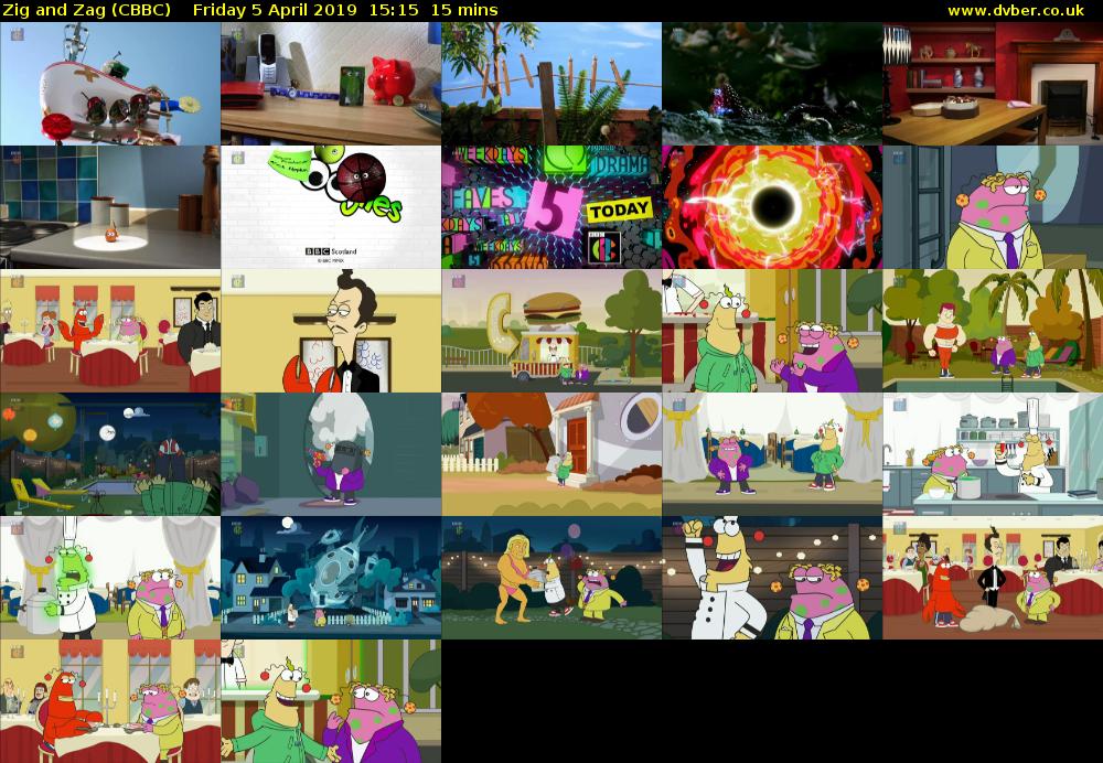 Zig and Zag (CBBC) Friday 5 April 2019 15:15 - 15:30