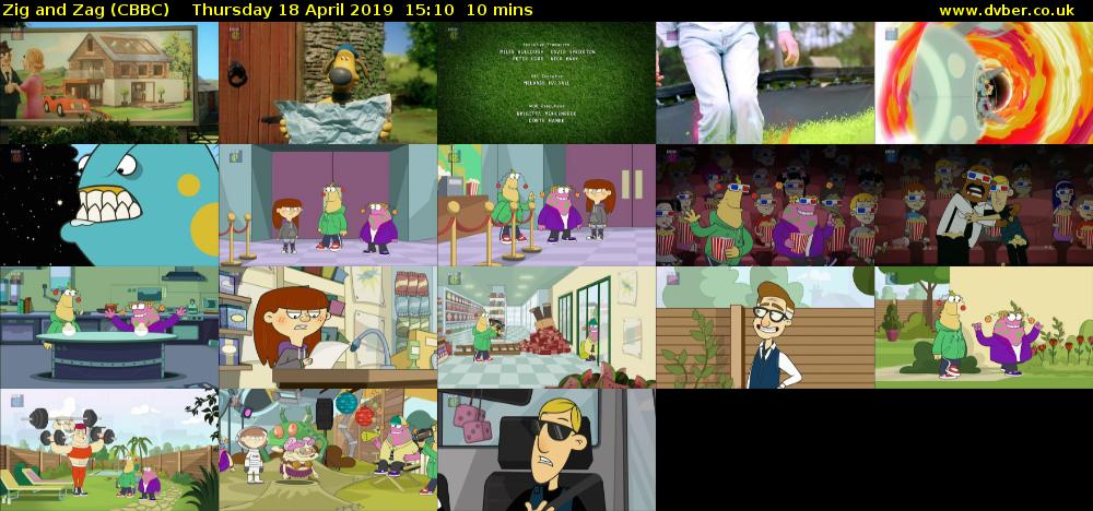 Zig and Zag (CBBC) Thursday 18 April 2019 15:10 - 15:20