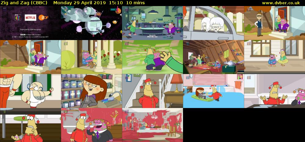 Zig and Zag (CBBC) Monday 29 April 2019 15:10 - 15:20