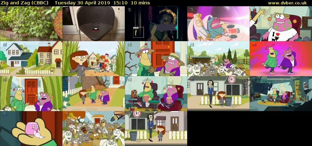 Zig and Zag (CBBC) Tuesday 30 April 2019 15:10 - 15:20