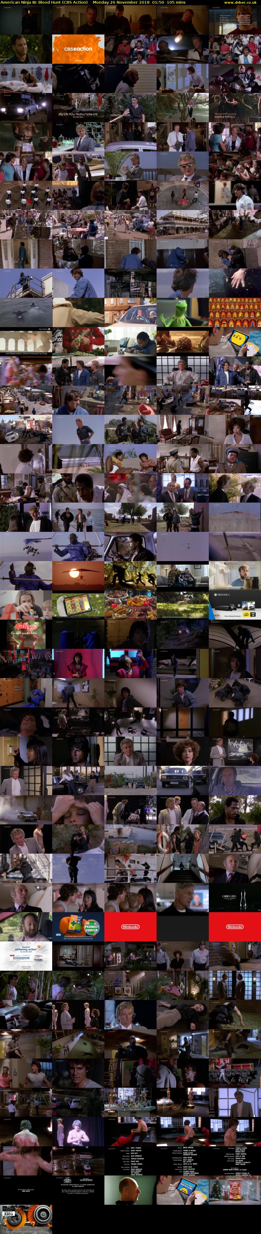 American Ninja III: Blood Hunt (CBS Action) Monday 26 November 2018 01:50 - 03:35