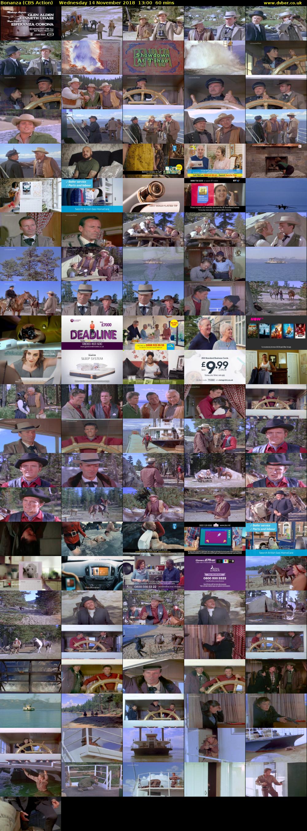 Bonanza (CBS Action) Wednesday 14 November 2018 13:00 - 14:00