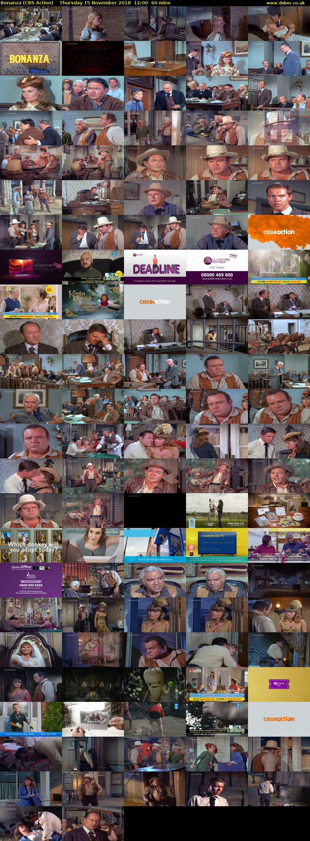 Bonanza (CBS Action) Thursday 15 November 2018 12:00 - 13:00