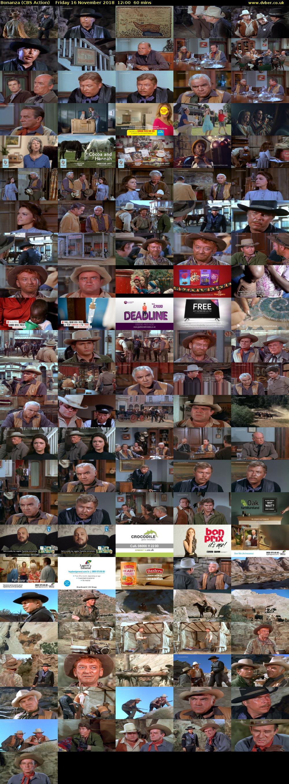 Bonanza (CBS Action) Friday 16 November 2018 12:00 - 13:00